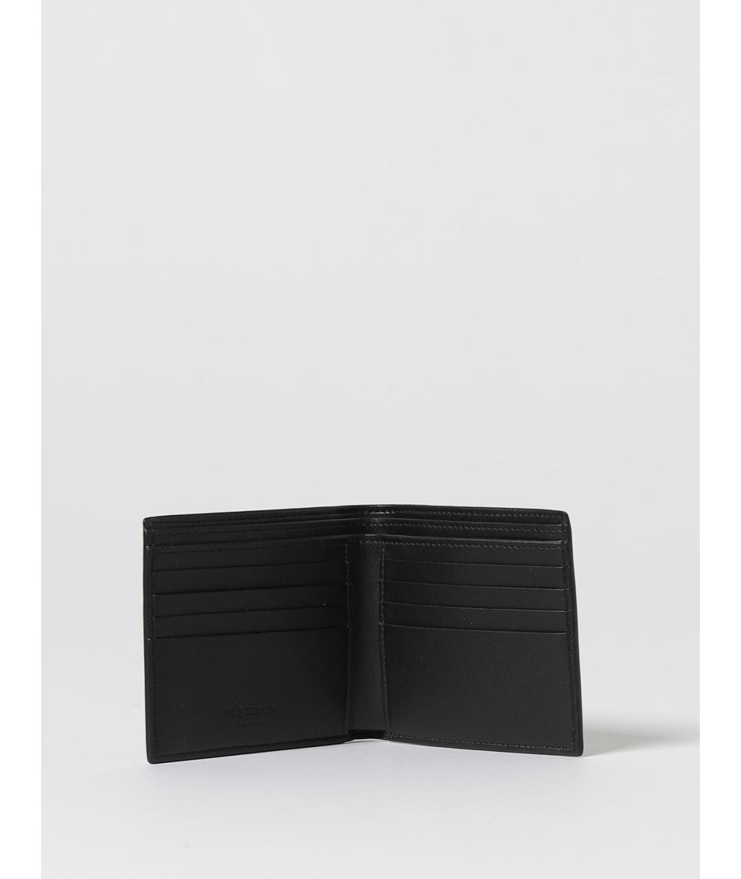 ALEXANDER MCQUEEN Черный кожаный кошелек, фото 2