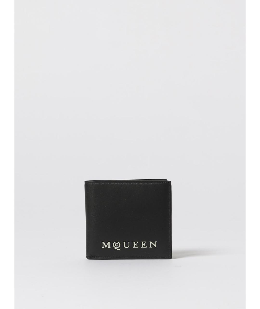 ALEXANDER MCQUEEN Черный кожаный кошелек, фото 4