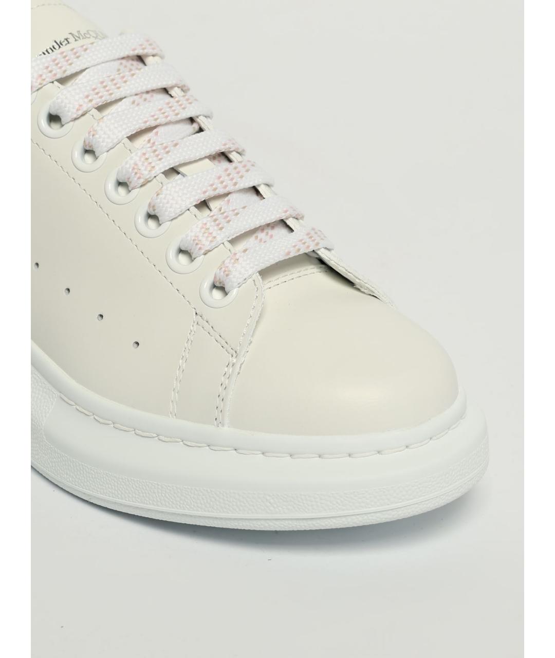 ALEXANDER MCQUEEN Белые кожаные кеды, фото 4