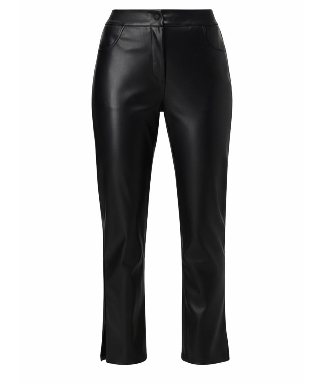 EA7 Черные полиэстеровые прямые брюки, фото 1