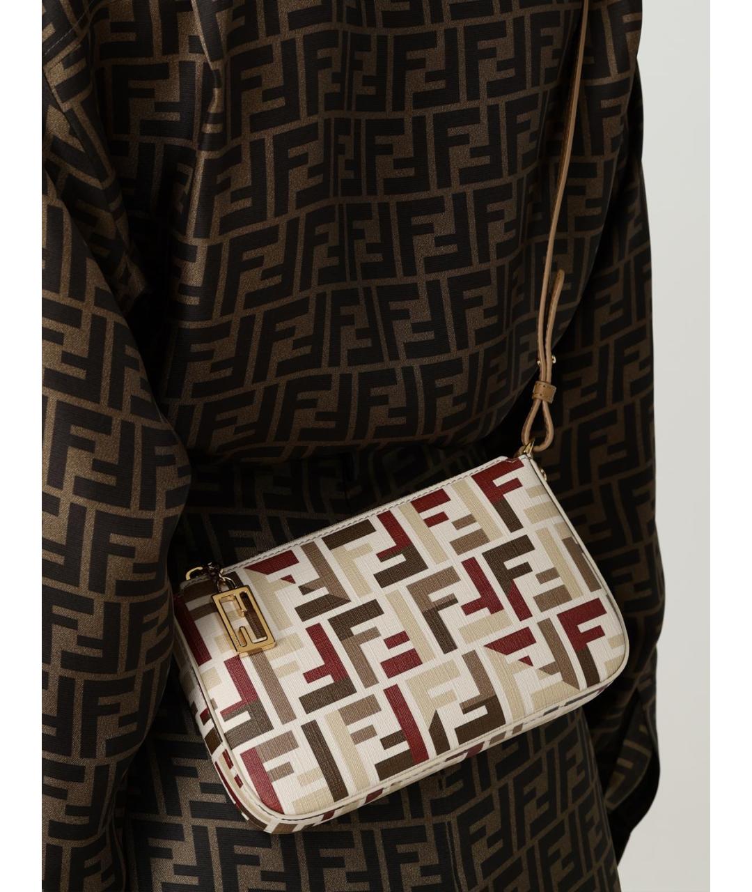 FENDI Бежевая сумка через плечо, фото 2