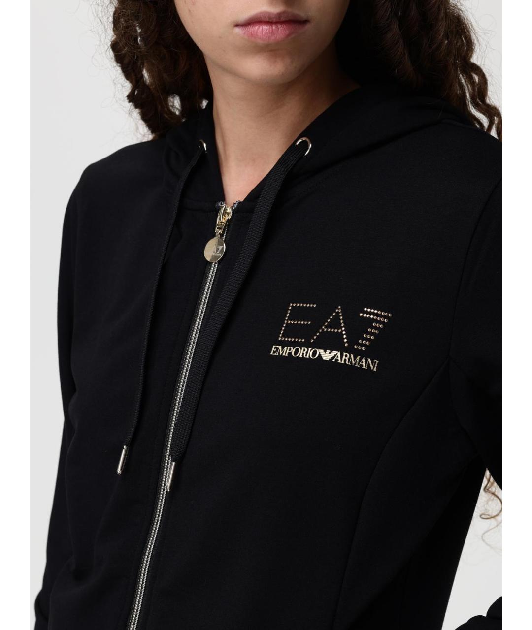 EA7 Черный костюм с брюками, фото 5