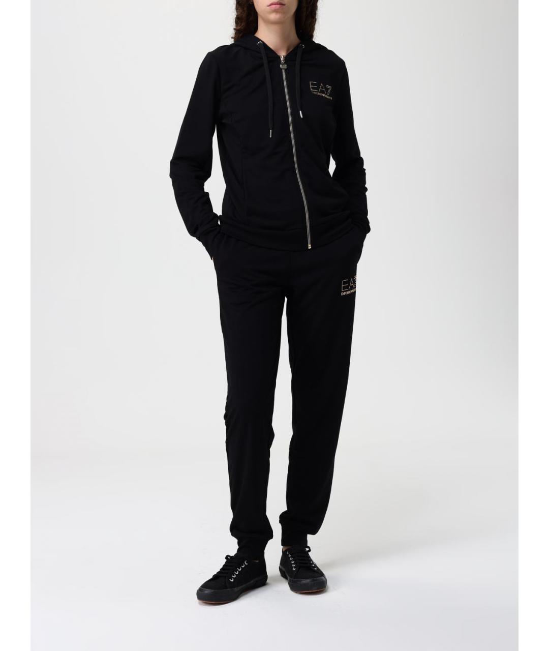 EA7 Черный костюм с брюками, фото 2