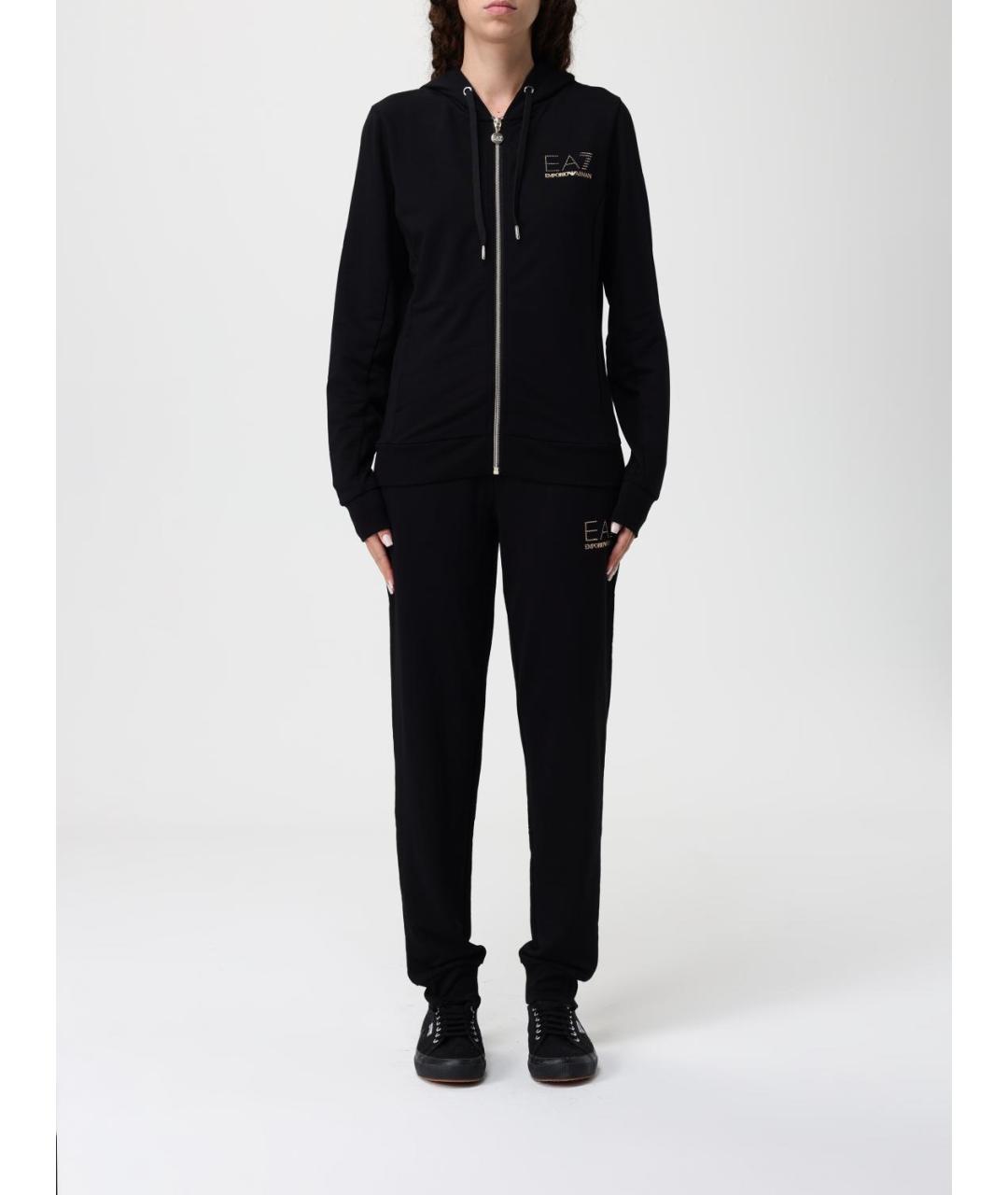 EA7 Черный костюм с брюками, фото 7