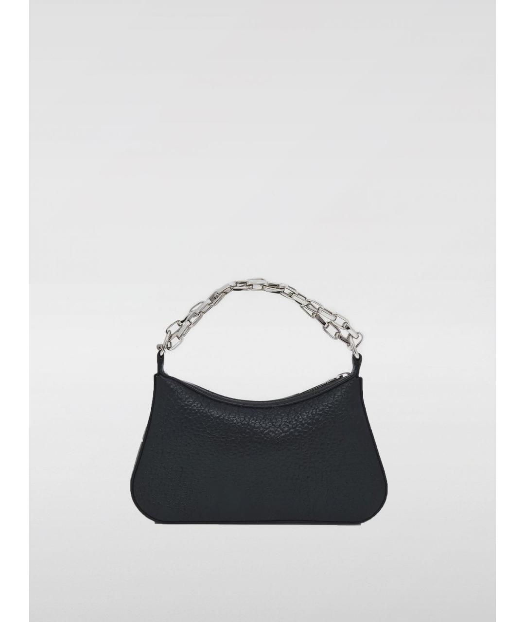 ALEXANDER MCQUEEN Черная кожаная сумка через плечо, фото 2