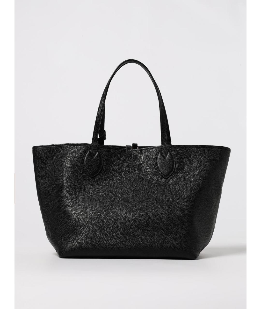 GUCCI Черная кожаная сумка тоут, фото 7