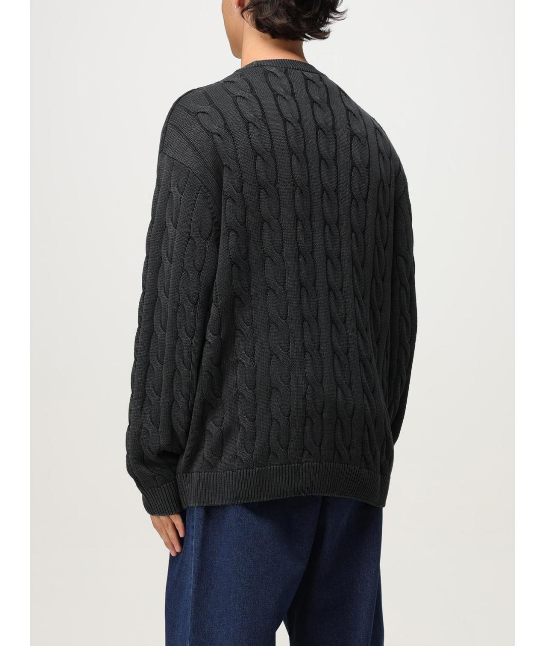 CARHARTT WIP Черный хлопковый кардиган, фото 2