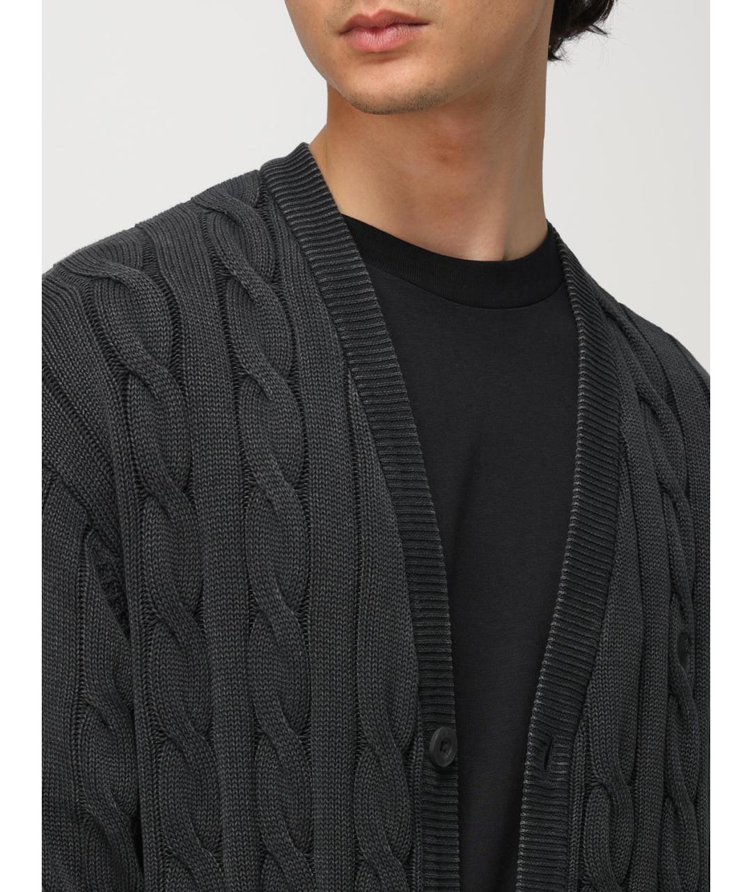 CARHARTT WIP Черный хлопковый кардиган, фото 4