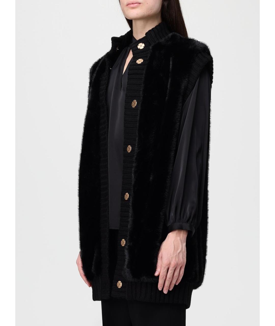 PINKO Черный полиэстеровый жилет, фото 4