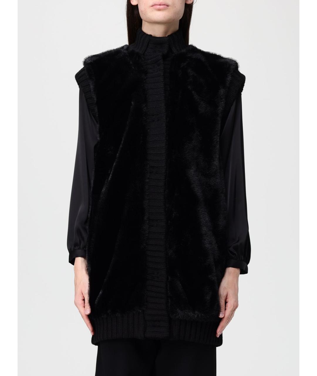 PINKO Черный полиэстеровый жилет, фото 2