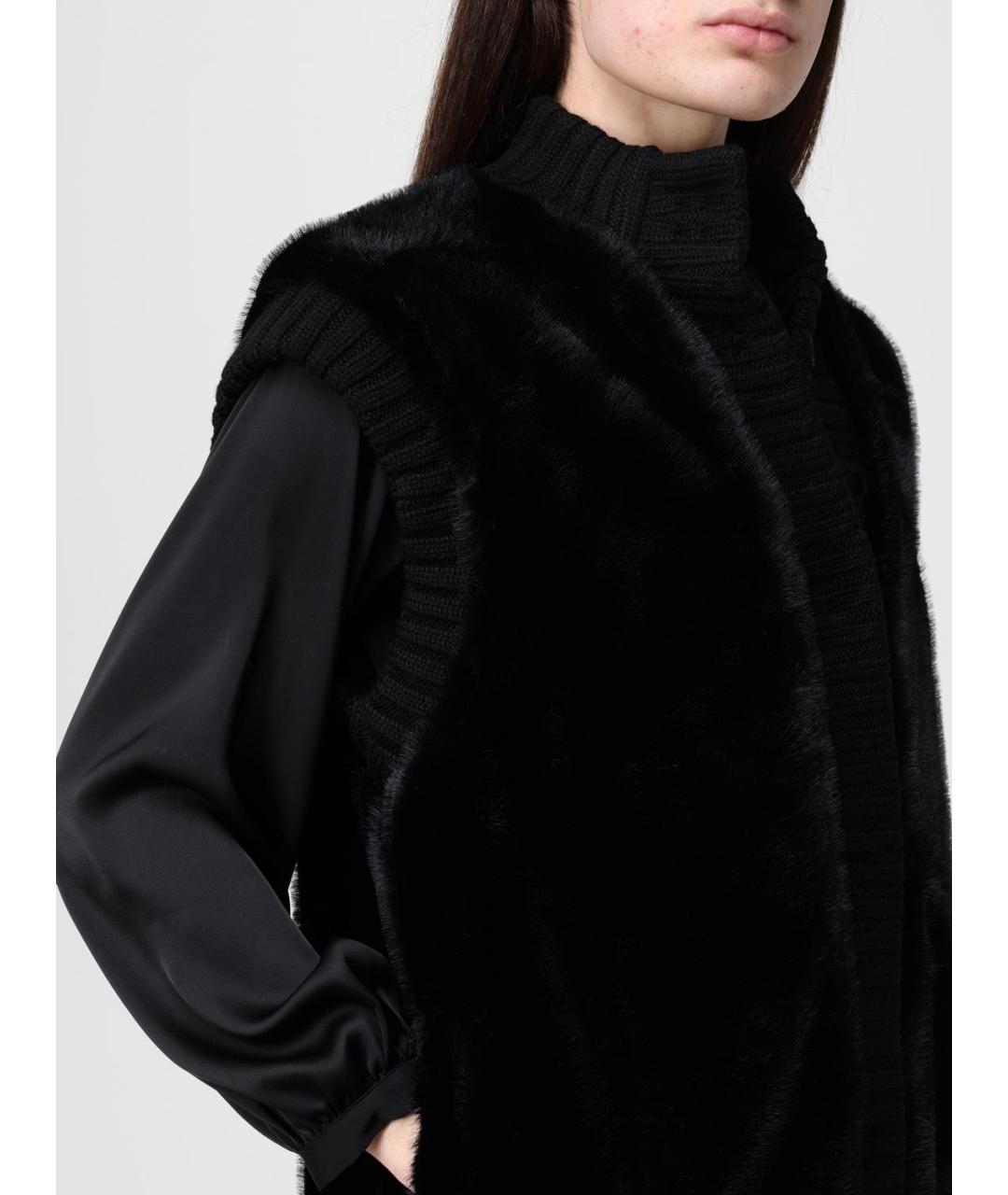 PINKO Черный полиэстеровый жилет, фото 5