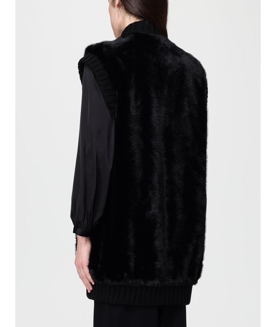 PINKO Черный полиэстеровый жилет, фото 3