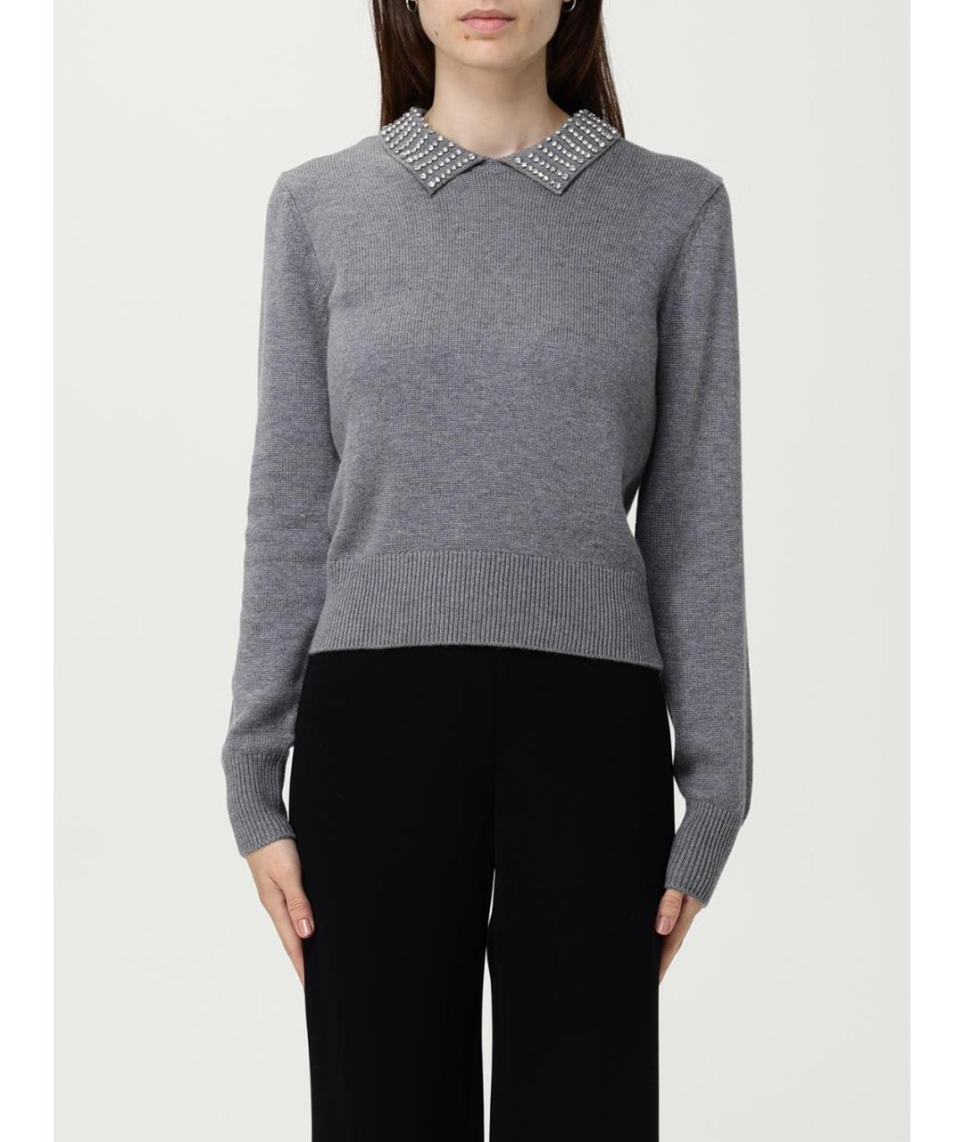 PINKO Серый полиамидовый джемпер / свитер, фото 2