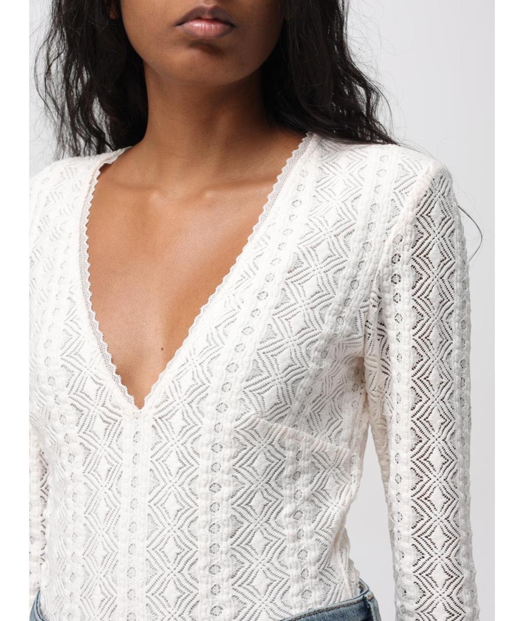 HUGO BOSS Белое полиэстеровое боди, фото 3