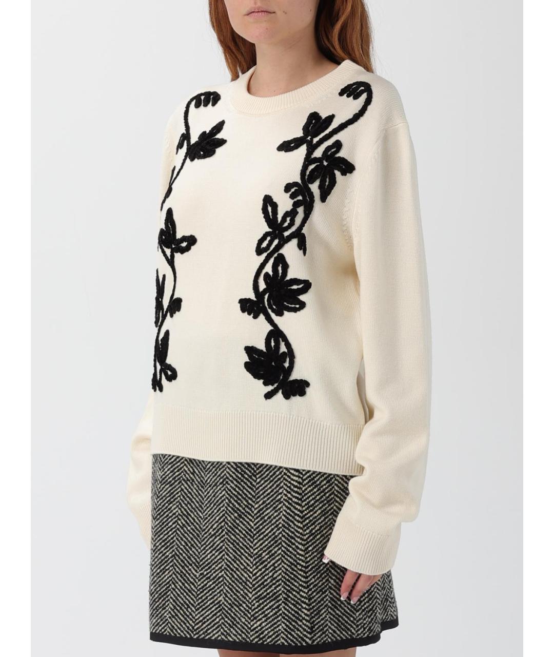 JIL SANDER Бежевый шерстяной джемпер / свитер, фото 3