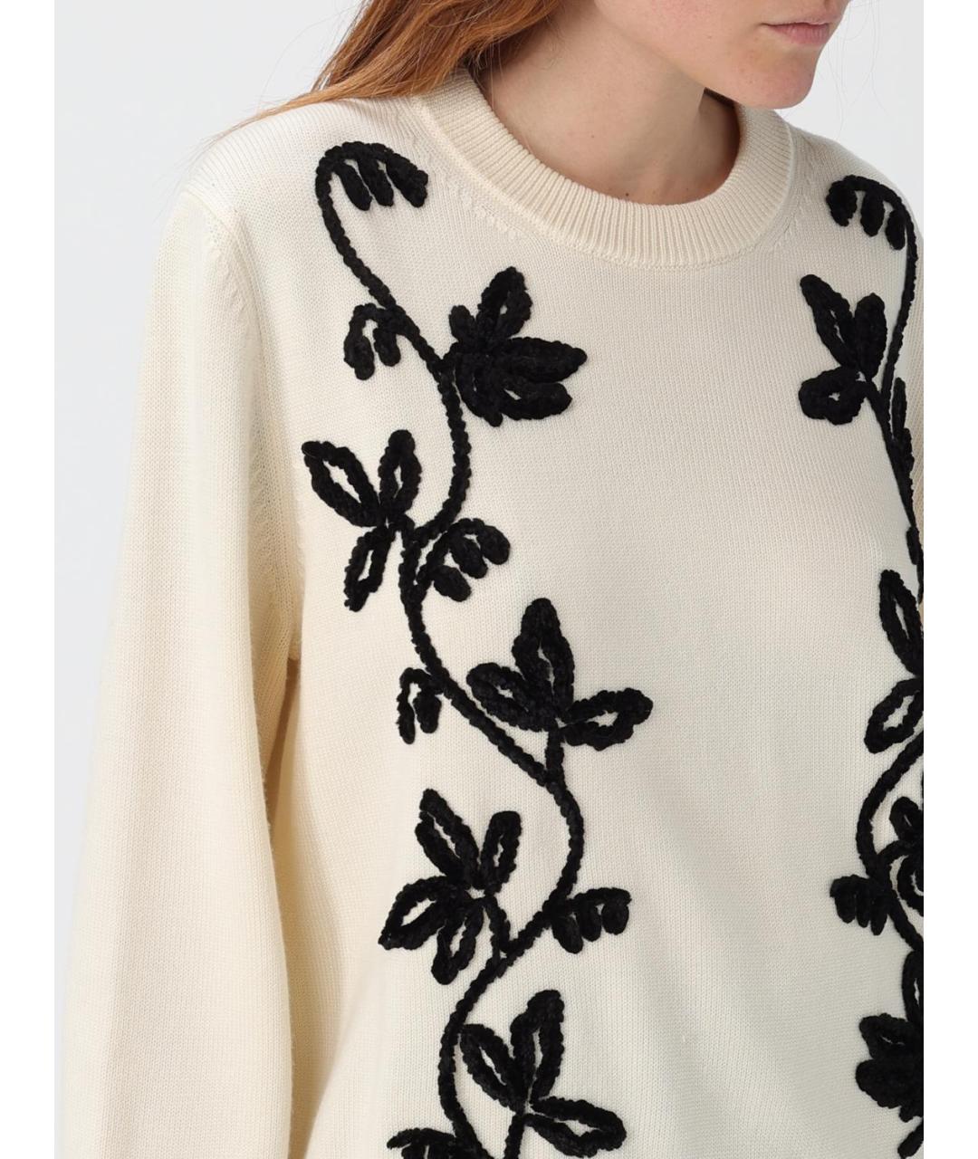 JIL SANDER Бежевый шерстяной джемпер / свитер, фото 4