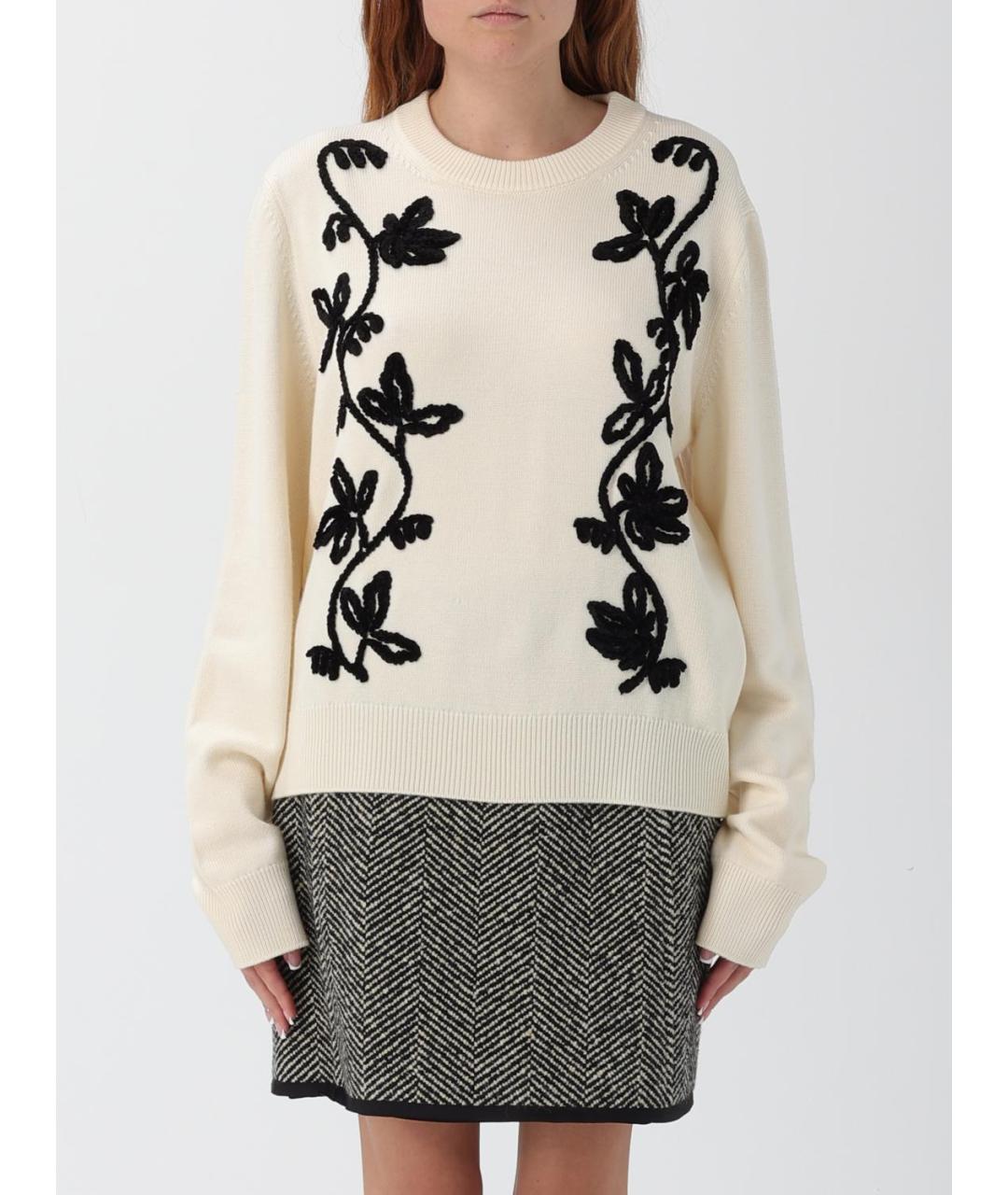 JIL SANDER Бежевый шерстяной джемпер / свитер, фото 5