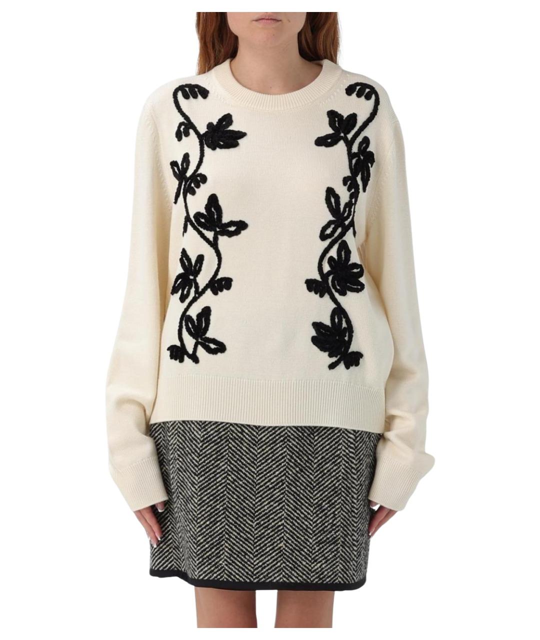 JIL SANDER Бежевый шерстяной джемпер / свитер, фото 1