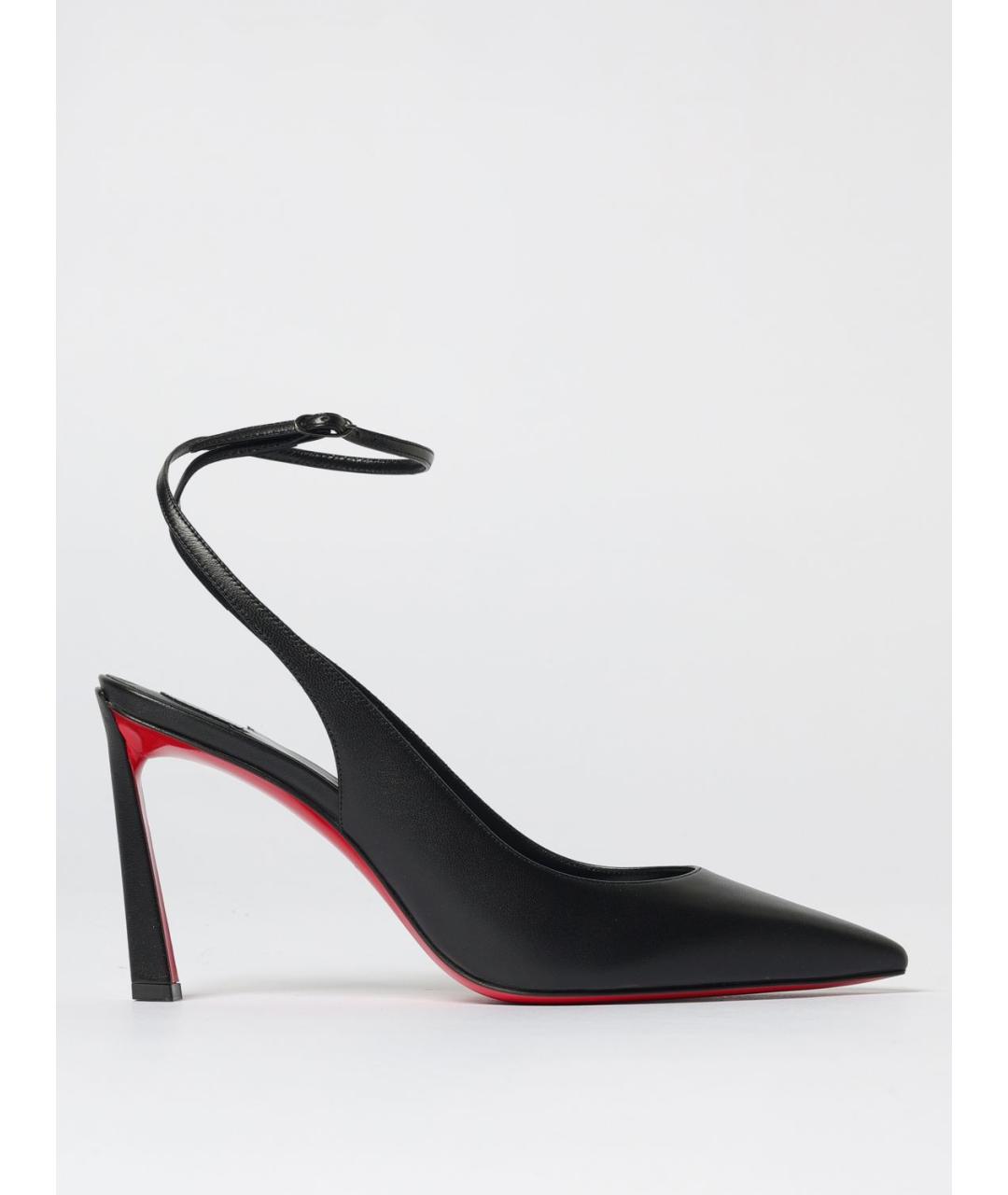 CHRISTIAN LOUBOUTIN Черные кожаные туфли, фото 4