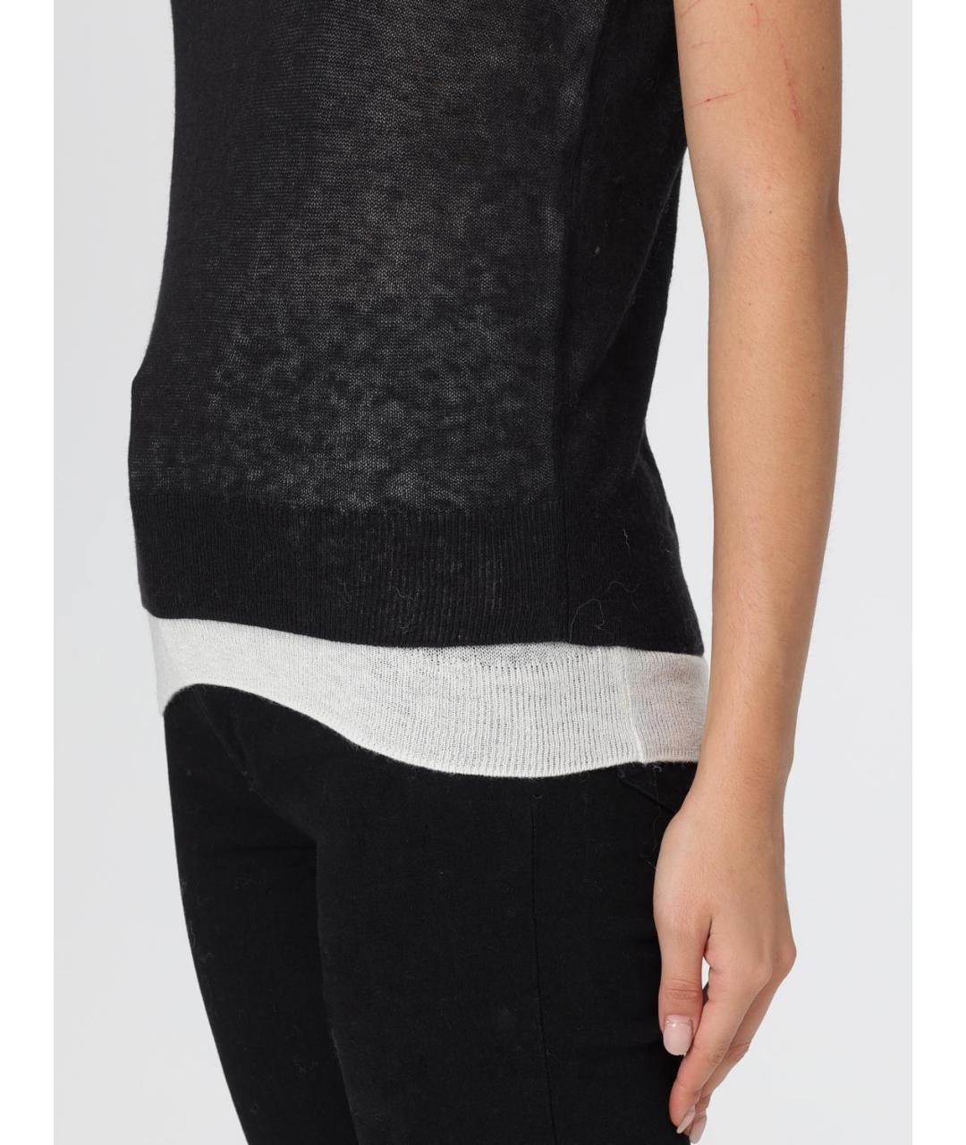 HUGO BOSS Черная шерстяная майка, фото 3