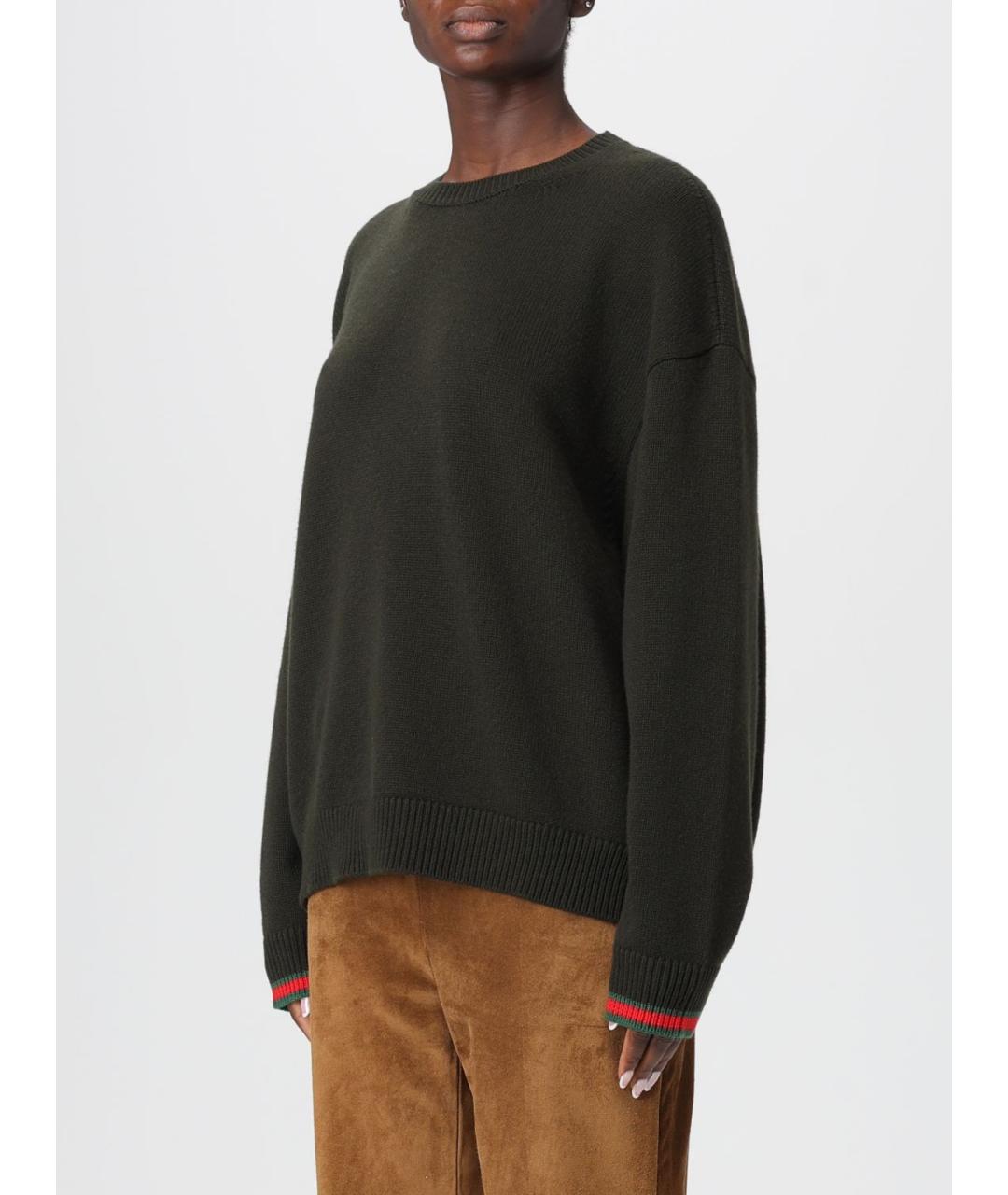 GUCCI Зеленый кашемировый джемпер / свитер, фото 3