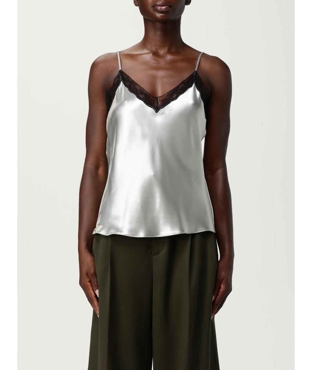 ALBERTA FERRETTI Белая вискозная майка, фото 1