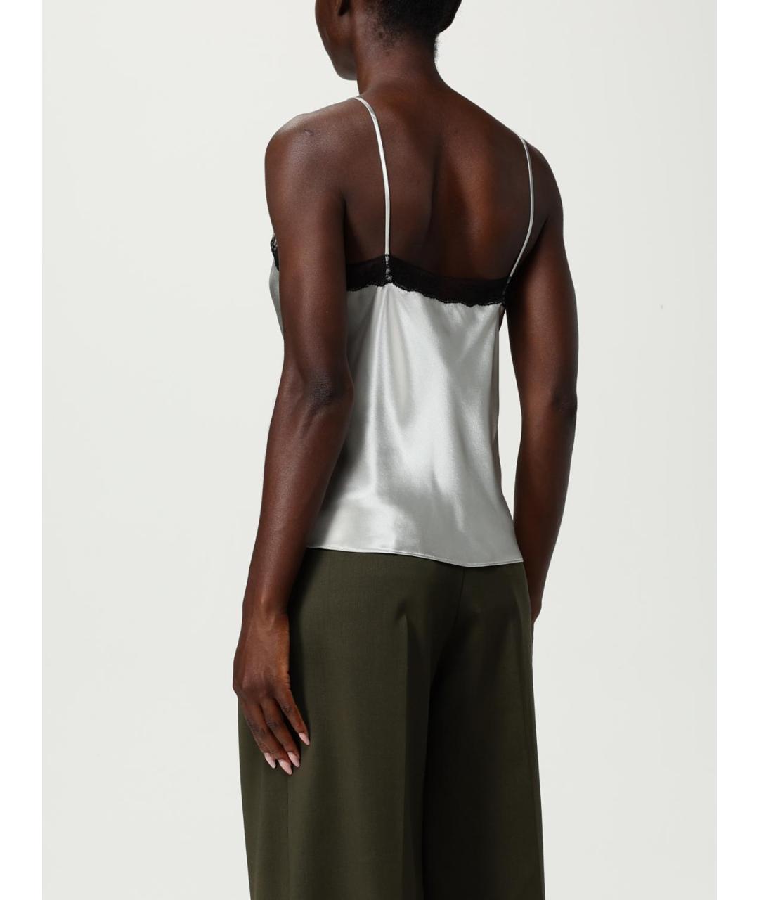 ALBERTA FERRETTI Белая вискозная майка, фото 3