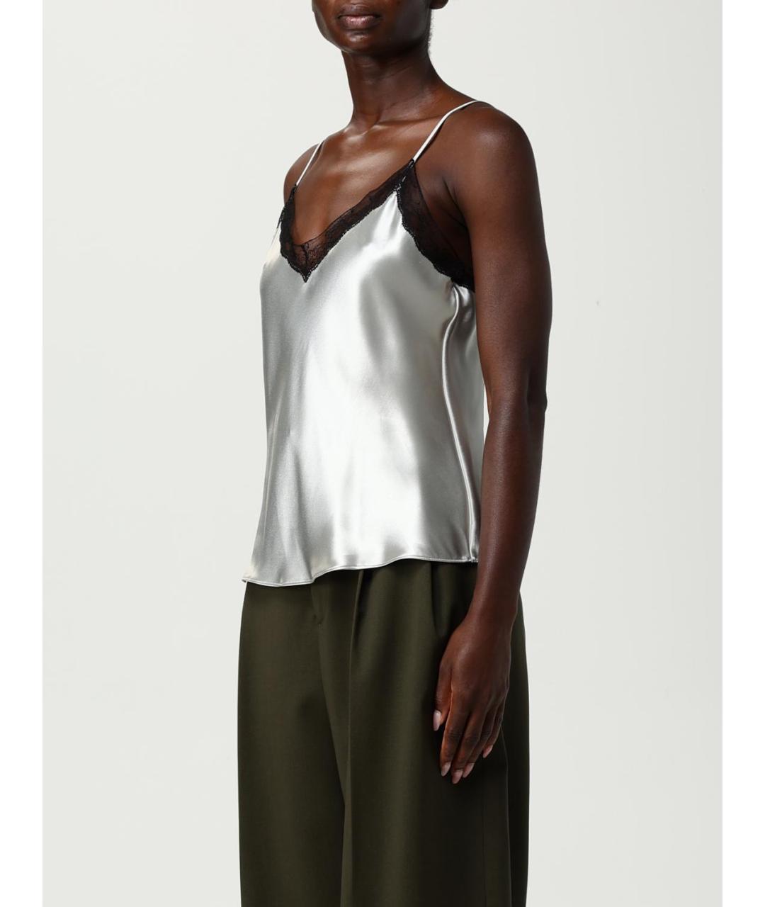 ALBERTA FERRETTI Белая вискозная майка, фото 4