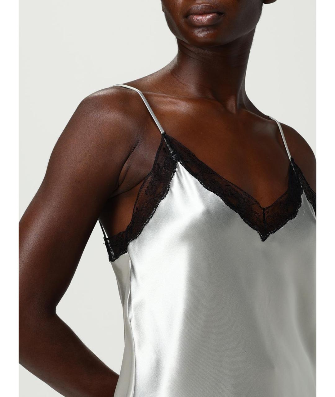 ALBERTA FERRETTI Белая вискозная майка, фото 5