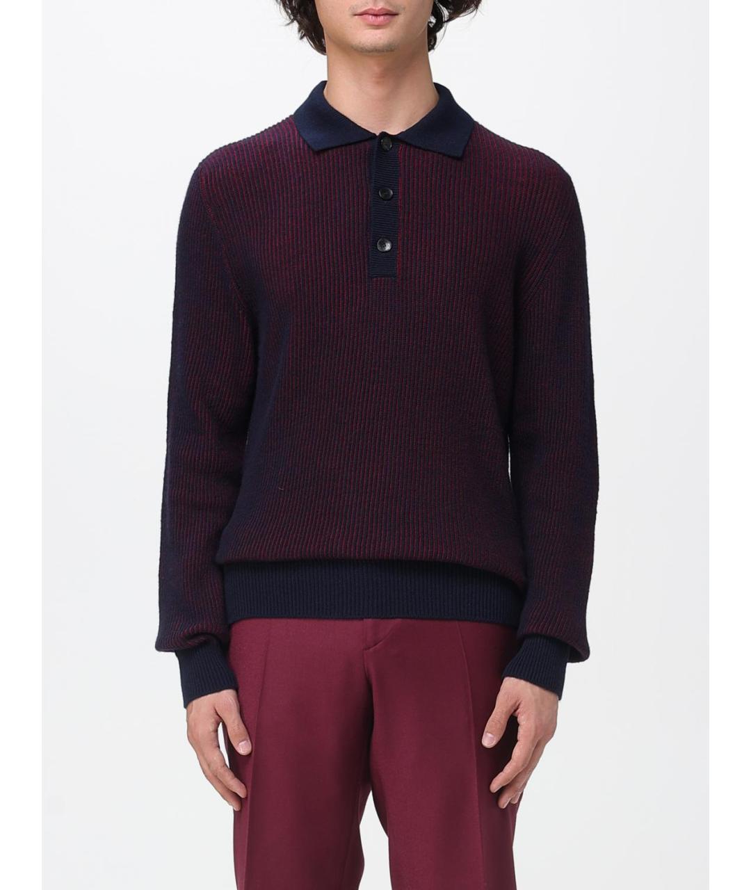 ETRO Бордовое поло с длинным рукавом, фото 6