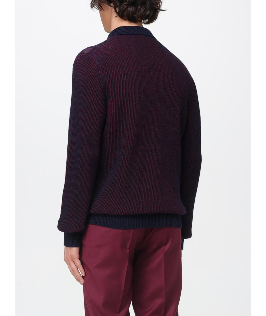ETRO Бордовое поло с длинным рукавом, фото 3
