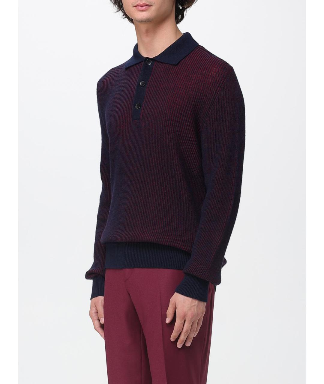 ETRO Бордовое поло с длинным рукавом, фото 4