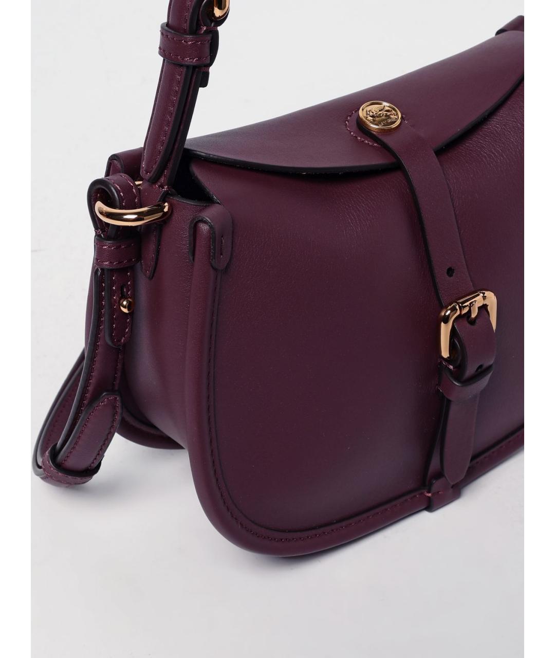 ETRO Бордовая кожаная сумка через плечо, фото 4