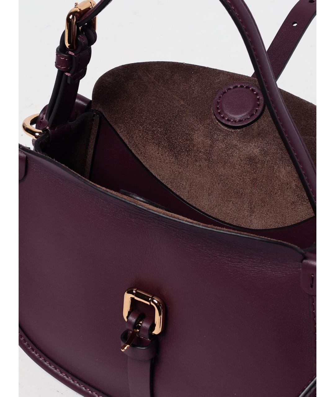 ETRO Бордовая кожаная сумка через плечо, фото 5