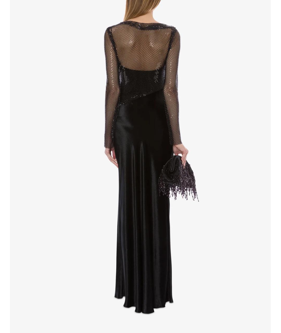 ALBERTA FERRETTI Черное полиэстеровое вечернее платье, фото 3