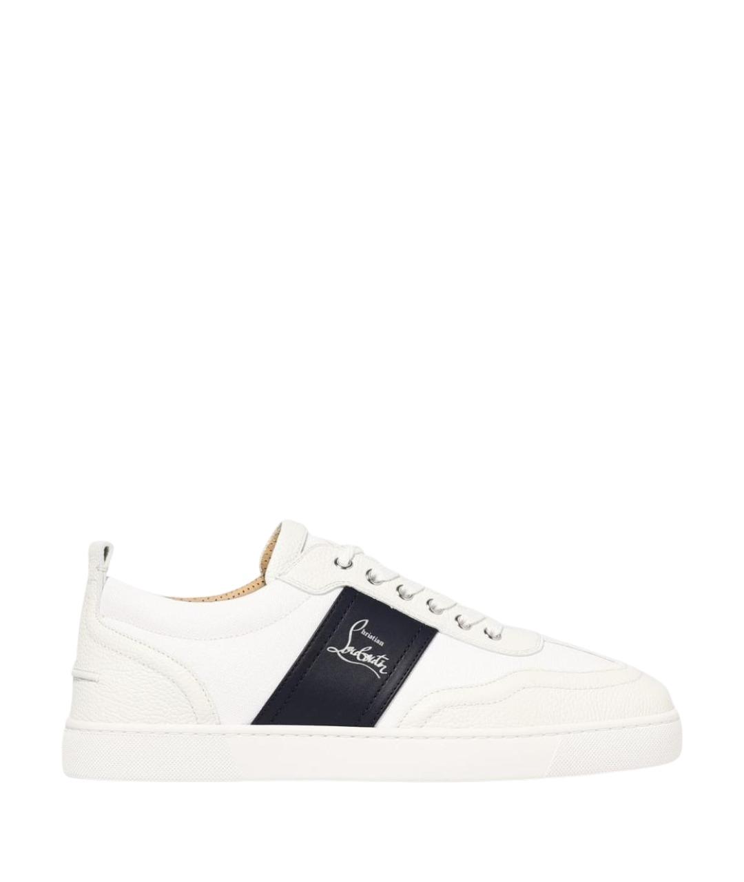 CHRISTIAN LOUBOUTIN Белые кожаные низкие кроссовки / кеды, фото 1