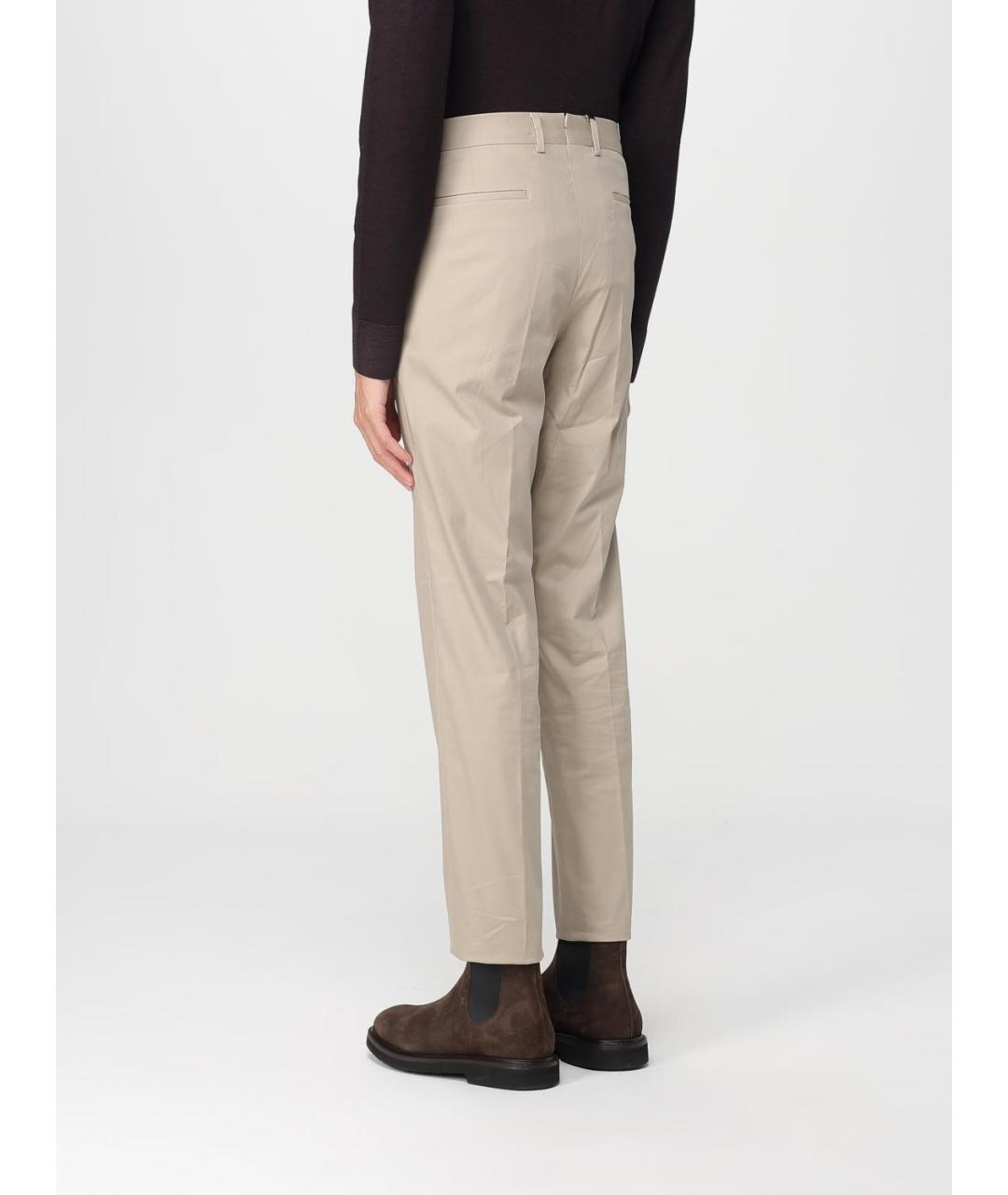HUGO BOSS Бежевые хлопковые повседневные брюки, фото 2
