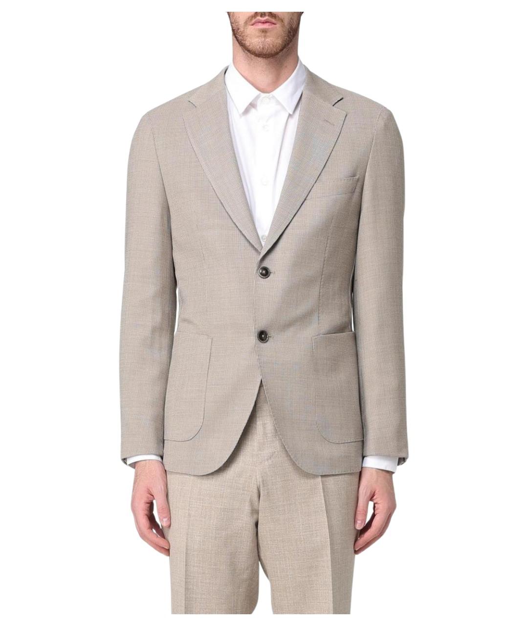 HUGO BOSS Бежевый шерстяной пиджак, фото 1