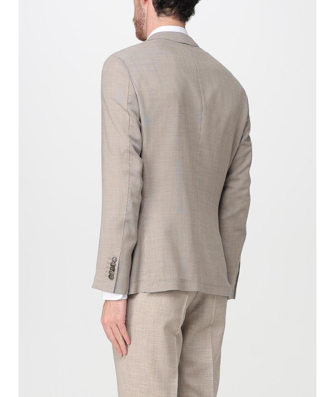 HUGO BOSS Бежевый шерстяной пиджак, фото 2