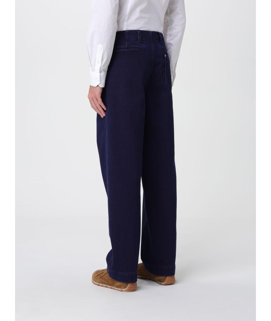 GUCCI Синие хлопковые повседневные брюки, фото 3