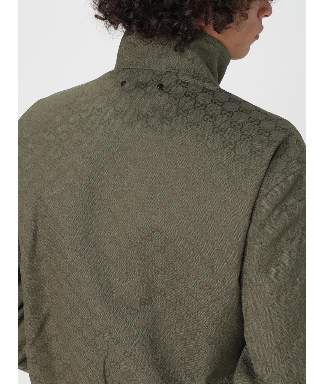 GUCCI Зеленая хлопковая куртка, фото 5