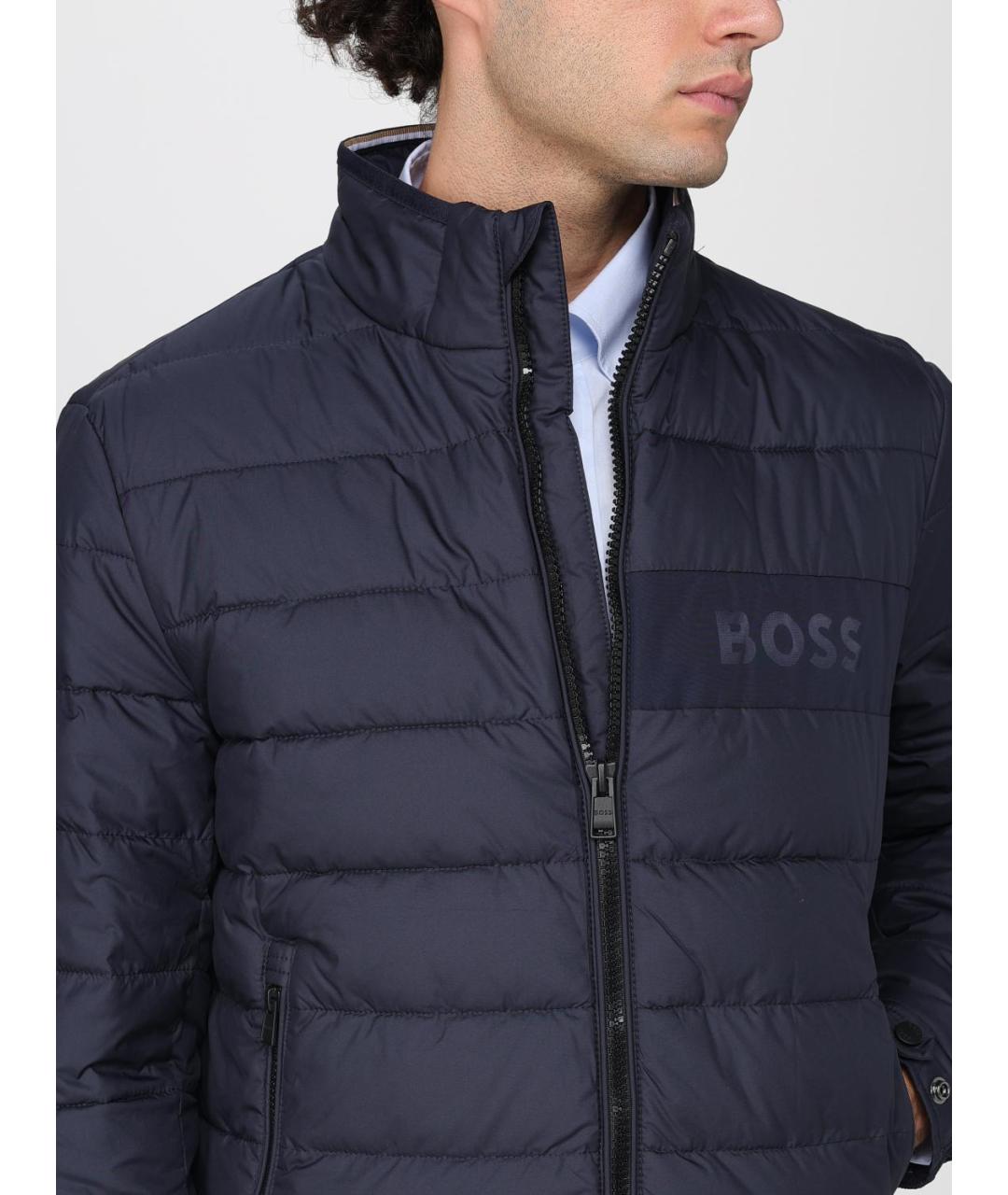 HUGO BOSS Синяя полиамидовая куртка, фото 4