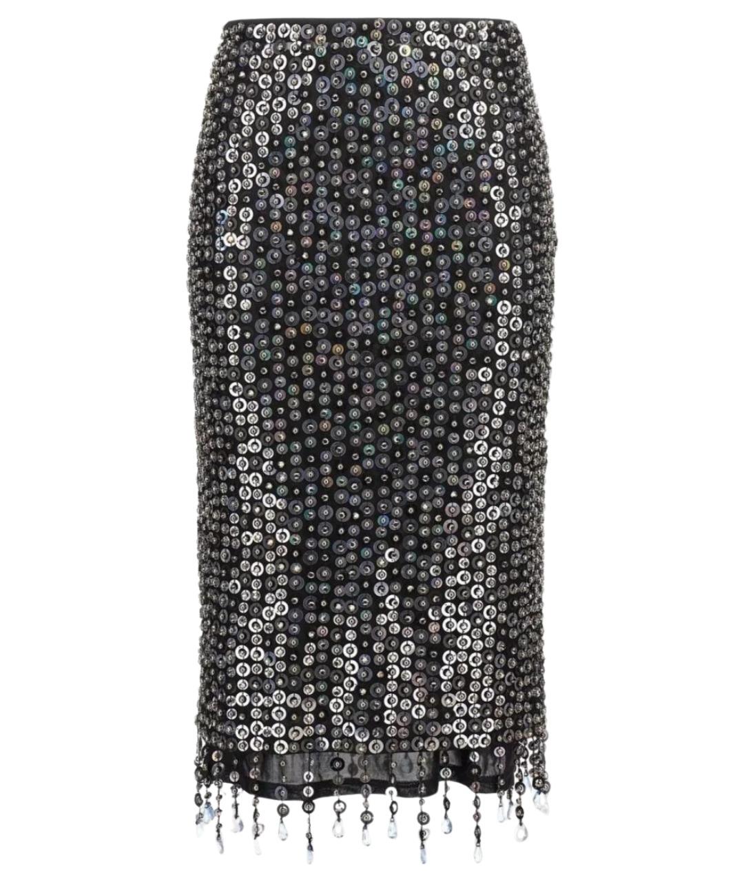 PINKO Темно-синяя полиэстеровая юбка миди, фото 1