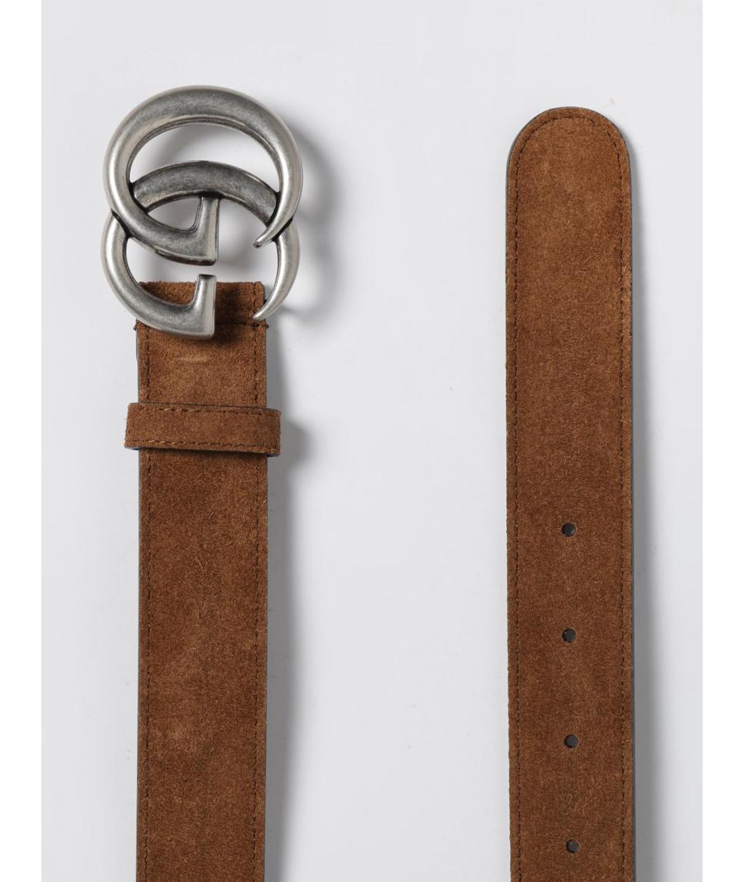 GUCCI Коричневый замшевый ремень, фото 2