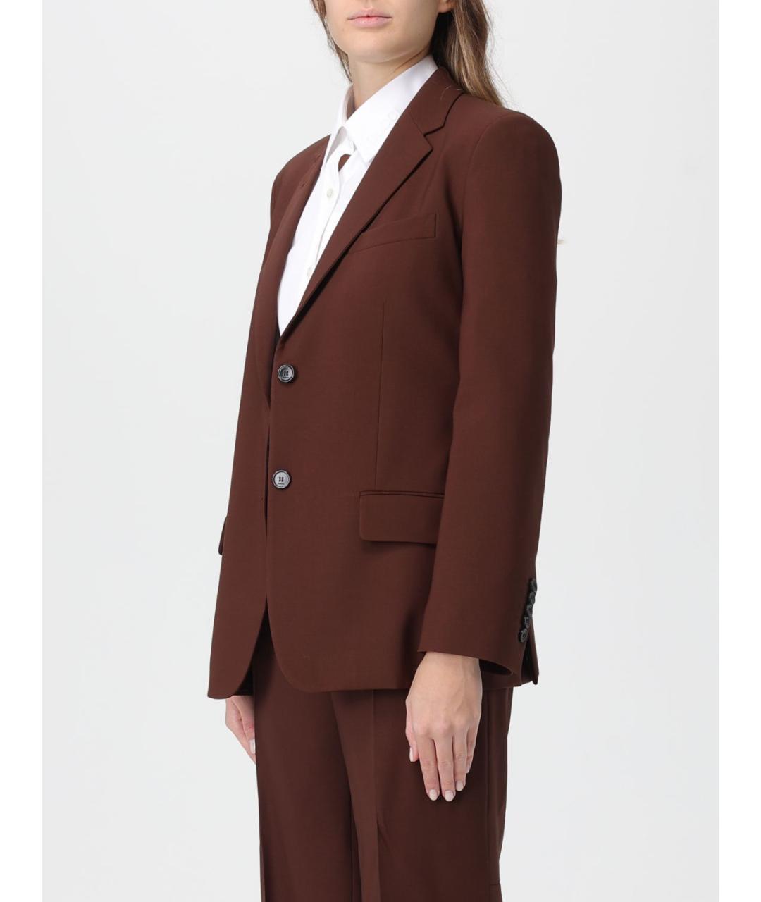 GUCCI Коричневый шерстяной жакет/пиджак, фото 5