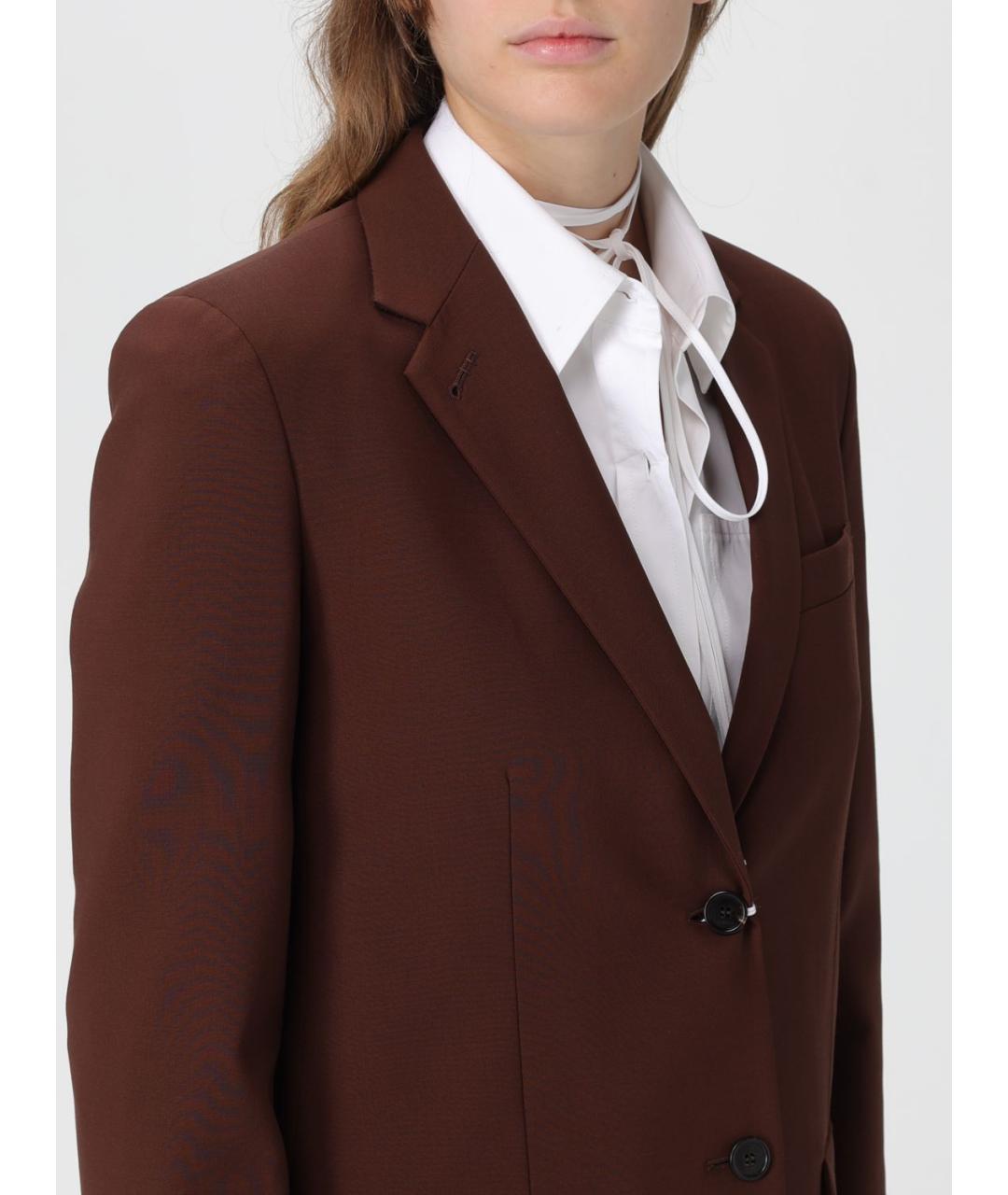 GUCCI Коричневый шерстяной жакет/пиджак, фото 6