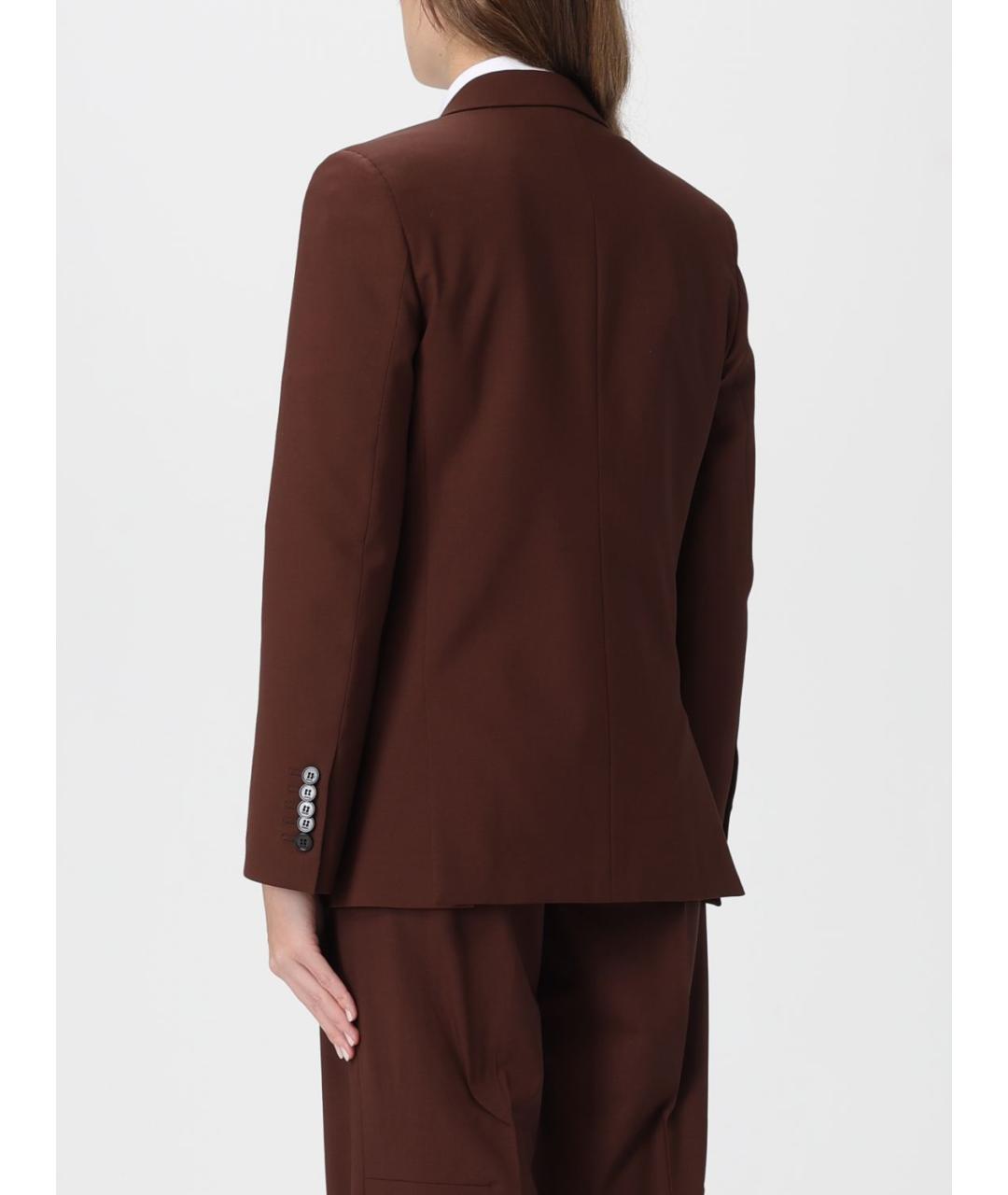 GUCCI Коричневый шерстяной жакет/пиджак, фото 4