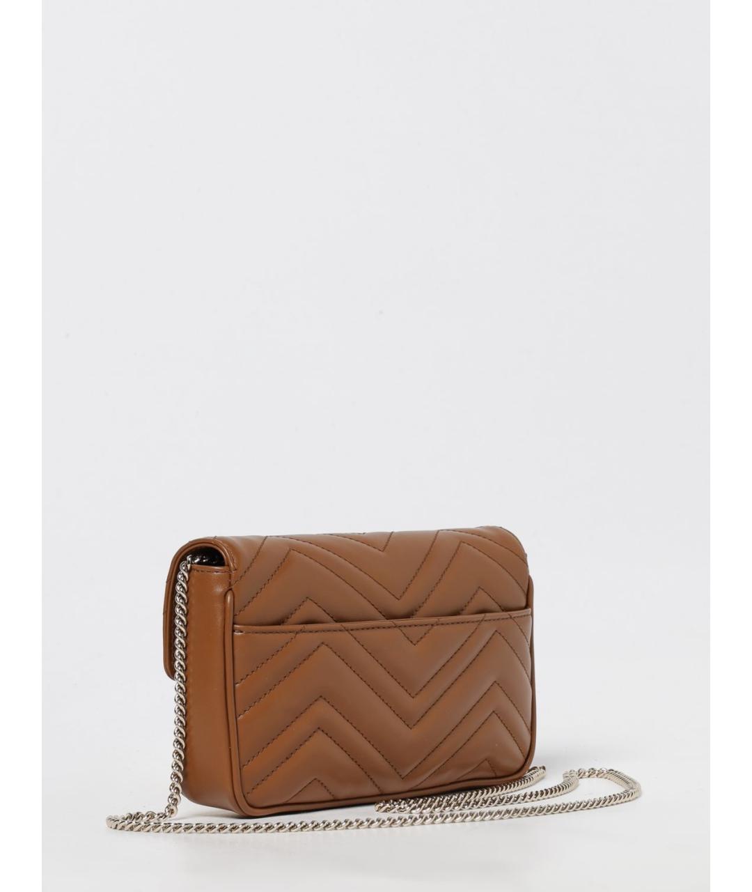 GUCCI Коричневая кожаная сумка через плечо, фото 3