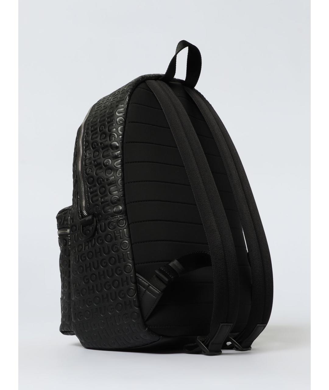 HUGO Черный рюкзак из искусственной кожи, фото 2