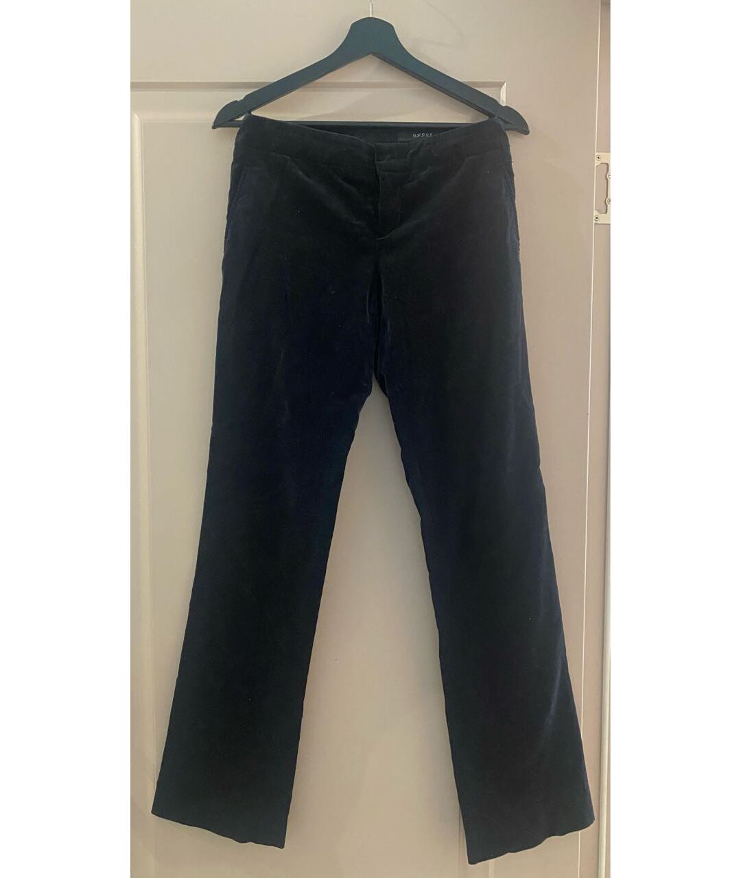 GUCCI Темно-синие бархатные прямые брюки, фото 2